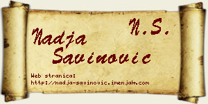 Nadja Savinović vizit kartica
